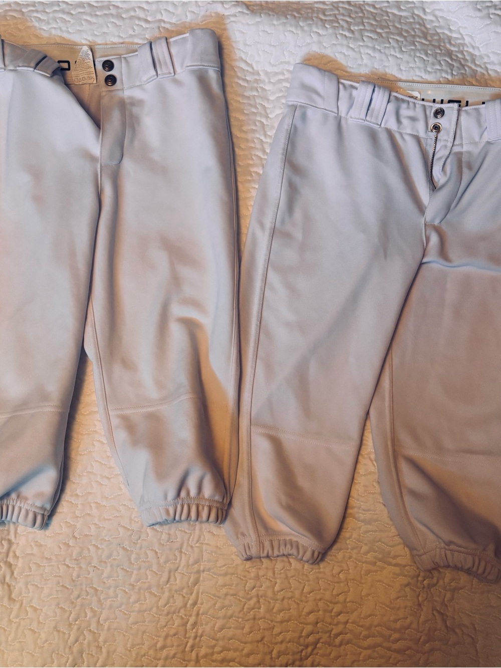 Lot of 2 White Boys YL EvoShield Baseball Pants